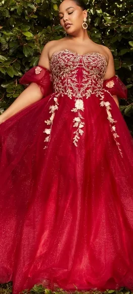 COPY - Plus size blue,pink,burgundy, champagne, lilac strapless corset gown
