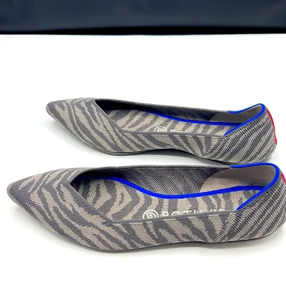 COPY - Rothy’s grey zebra color shoes for women size 8.5
