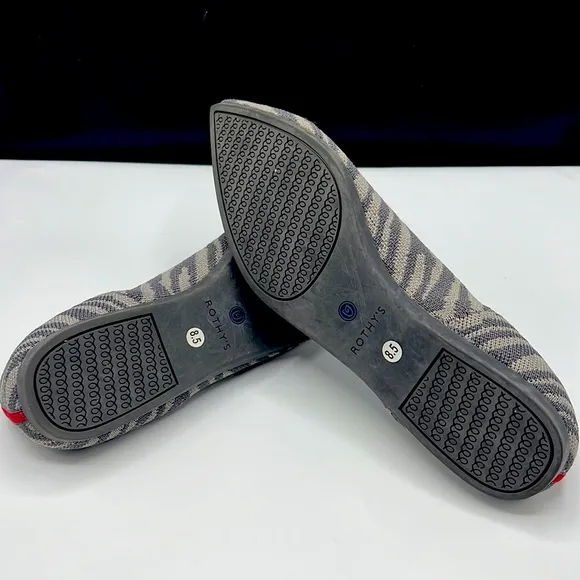 COPY - Rothy’s grey zebra color shoes for women size 8.5