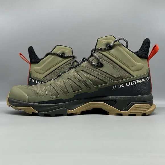 COPY - Salomon X Ultra 4 Mid GTX GoreTex SZ 12 WATERPROOF Khaki Black Hiking Bo…