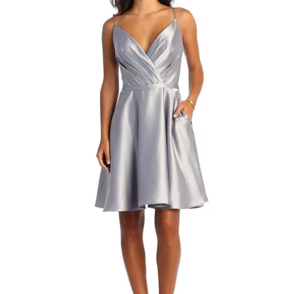 COPY - short formal dress.Homecoming prom bridesmaid party,red,pink,silver,ivor…