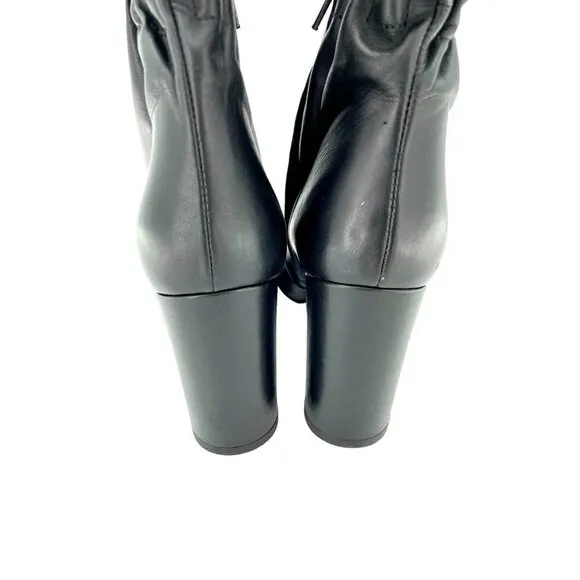 Cordani Valenti Black Leather Ankle Foldable Shaft Boots SZ 37 EU New $448