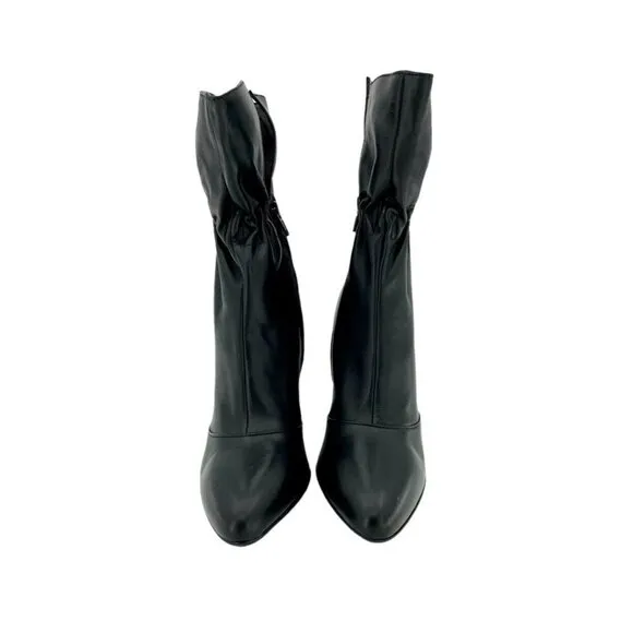 Cordani Valenti Black Leather Ankle Foldable Shaft Boots SZ 37 EU New $448