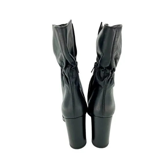 Cordani Valenti Black Leather Ankle Foldable Shaft Boots SZ 37 EU New $448