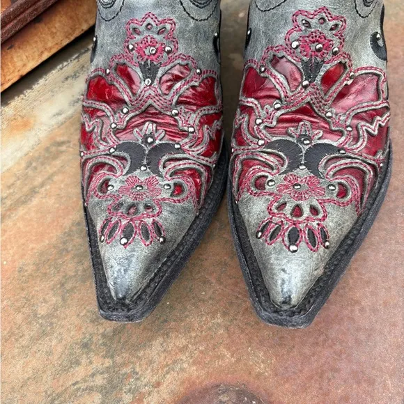 Corral Women's Heeled Boots - Gray and Red