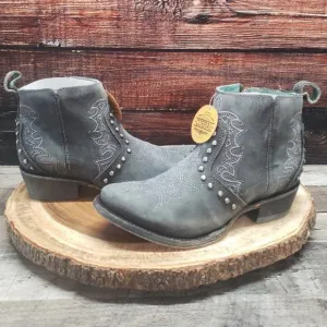 Corral Womens Size 6.5 M C3729 Embroidery And Stud Western Ankle Boots Gray $200