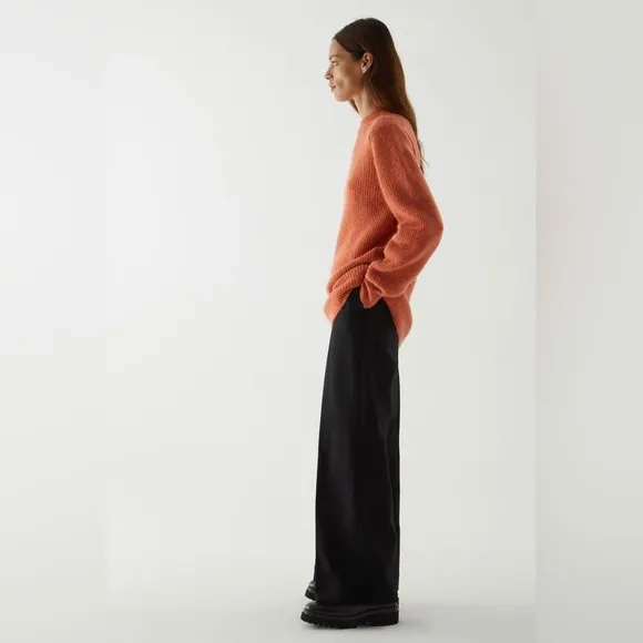 COS Wool-Alpaca Knitted Sweater in Sherbet