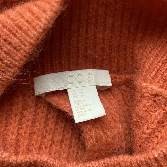 COS Wool-Alpaca Knitted Sweater in Sherbet