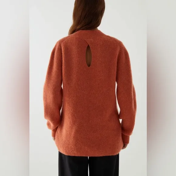 COS Wool-Alpaca Knitted Sweater in Sherbet