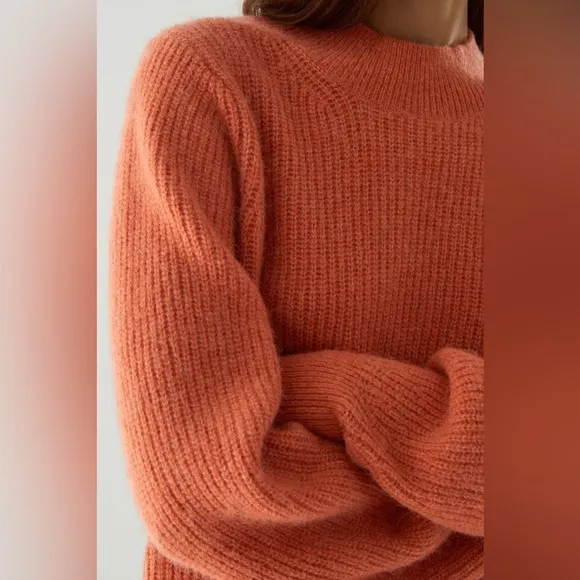 COS Wool-Alpaca Knitted Sweater in Sherbet