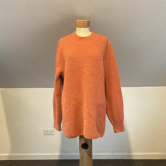 COS Wool-Alpaca Knitted Sweater in Sherbet