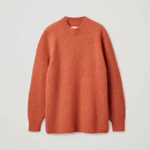 COS Wool-Alpaca Knitted Sweater in Sherbet