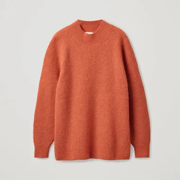 COS Wool-Alpaca Knitted Sweater in Sherbet