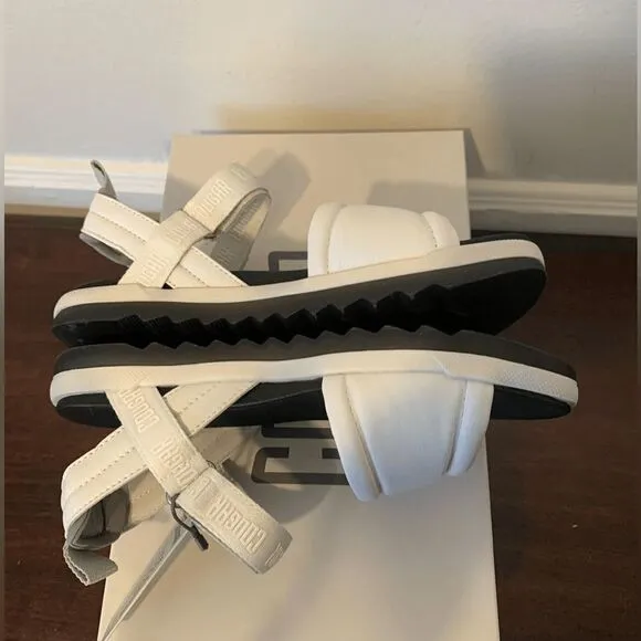 Cougar premium leather upper/ lining water repellent comfy sandal in white