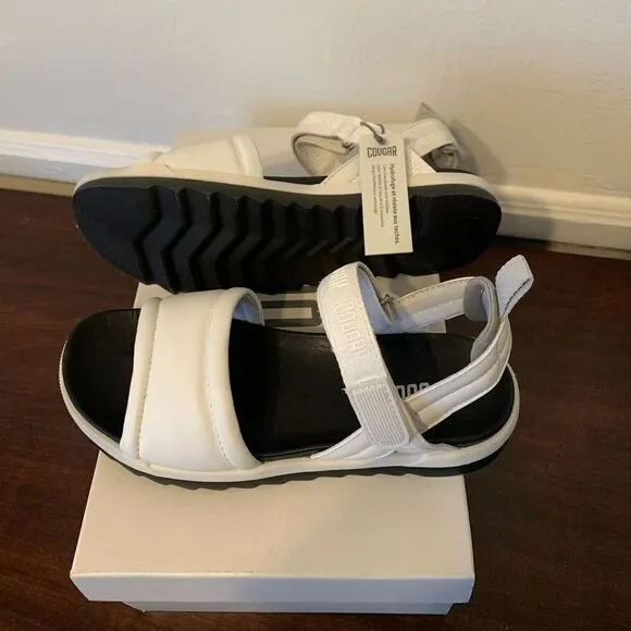 Cougar premium leather upper/ lining water repellent comfy sandal in white