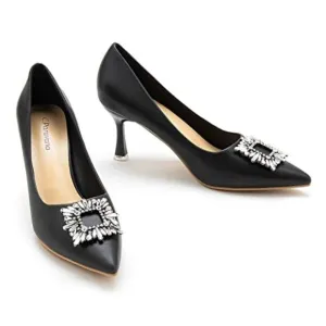C.Paravano Pumps I Pointed Toe Kitten Heel  Comfortable Leather Pump Shoes  SZ 9