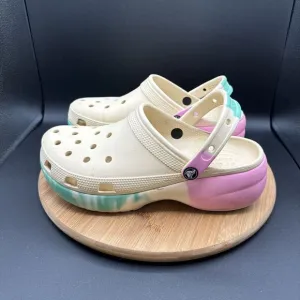Crocs Classic Platform Ombre Clog Womens Size 11 Sandals Yellow Waterproof Shoes