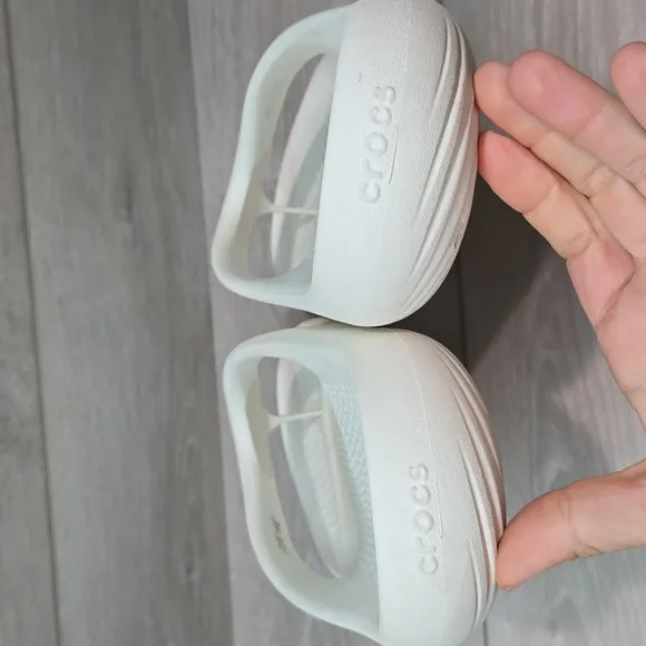 Crocs Mens Thong Rubber White Crocs Flip Flops Sandals Shoes Sz 11