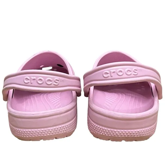 Crocs Pink Dunkin Donuts Charms Baya Clogs Comfortable Shoes Slip On Men’s 8