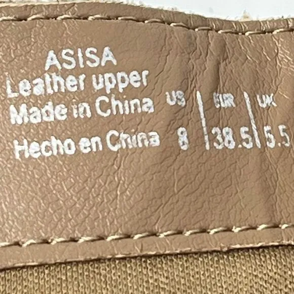 Crown Vintage Asisa Tan Suede Leather Triple Buckle Straps Moto Ankle Boots Sz 8