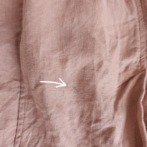 Cynthia Rowley 100% Linen Trench Coat Lagenlook Womens Size S Powder Pink Gauzy