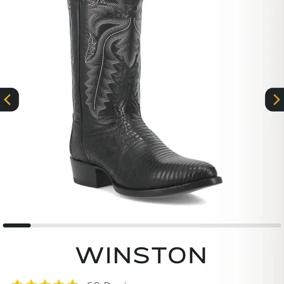 Dan Post Black Cowboy Western Boots