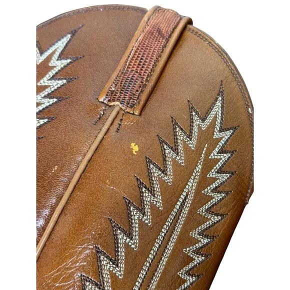 Dan Post cowboy boots Teju lizard and leather with flame stitching Style 6836
