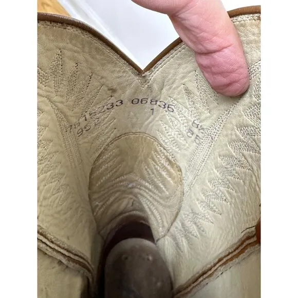 Dan Post cowboy boots Teju lizard and leather with flame stitching Style 6836