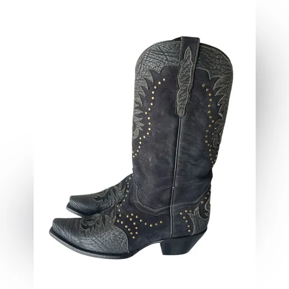 Dan Post Ladies Invy Snip Toe Black Boots Sz:9 M