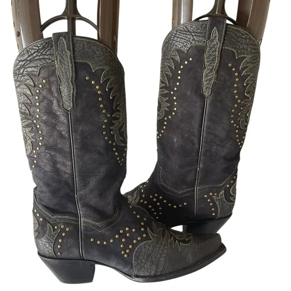 Dan Post Ladies Invy Snip Toe Black Boots Sz:9 M