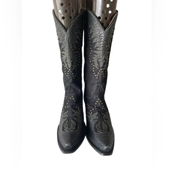 Dan Post Ladies Invy Snip Toe Black Boots Sz:9 M