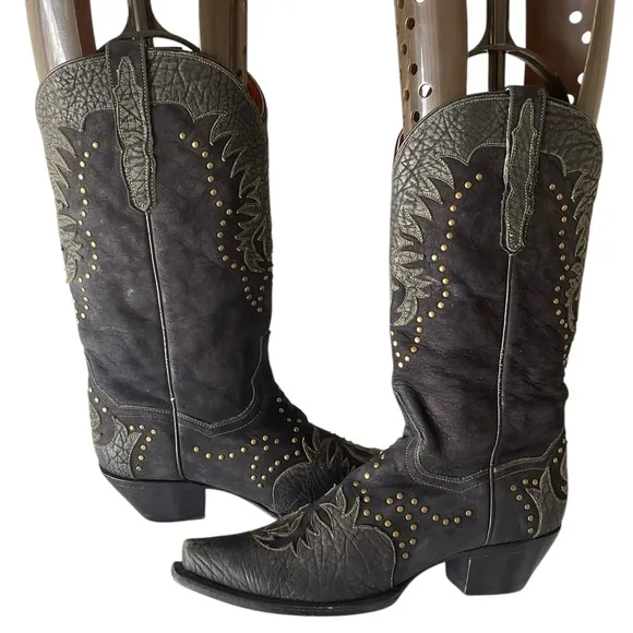 Dan Post Ladies Invy Snip Toe Black Boots Sz:9 M