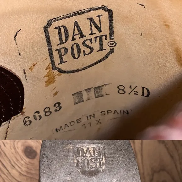 Dan Post Style 6683 Cordovan Western Boots SZ 8.5