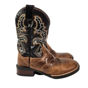 Dan Post Western Boots Boys Square Toe Distressed Tan Bone DPC2925 10.5 D