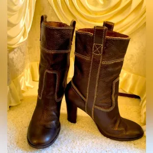 DANIBLACK ANTROPOLOGIE BRAZILIAN WOMENS LEATHER BOOTS