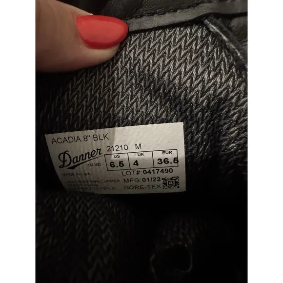 Danner Vibram Acadia 8&quot; 21210 Boots Size 6.5 Goretex