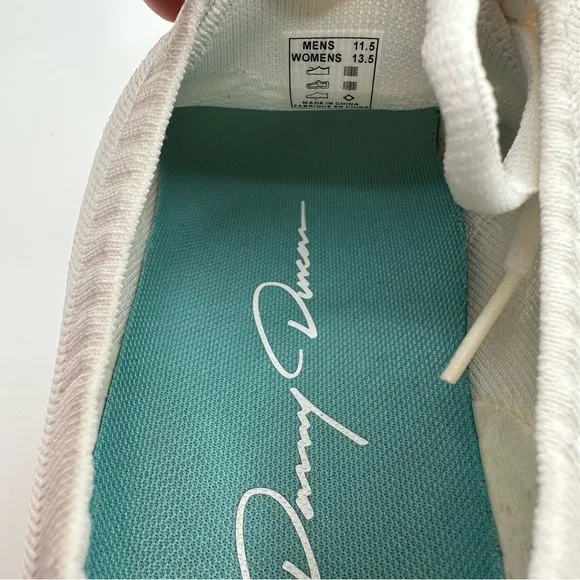 Danny Duncan Sz 11 1/2 Signature Runners White Athletic Shoes Knit Upper