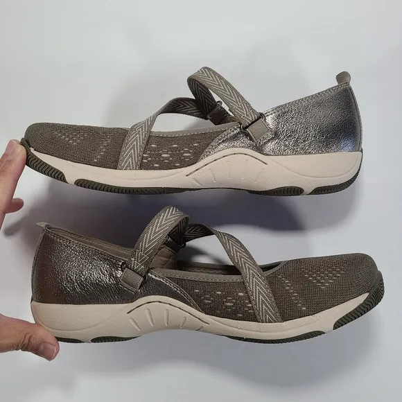 Dansko Haven Mary Jane Shoes Taupe Metallic Women Size 9