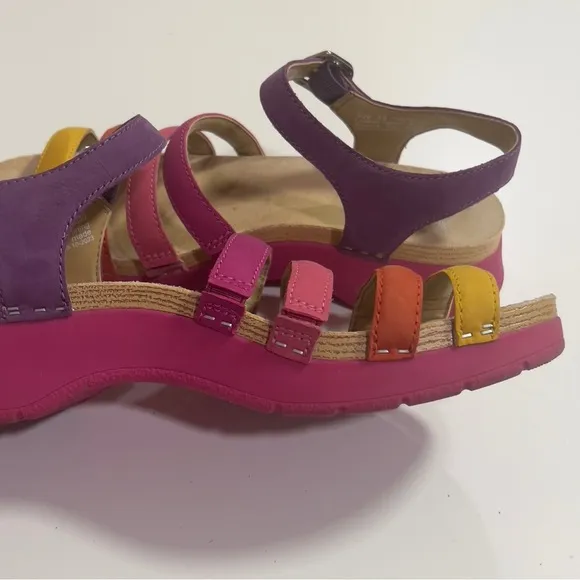 Dansko New Women’s Roxie Sandal Multi Colored Nubuck size 38