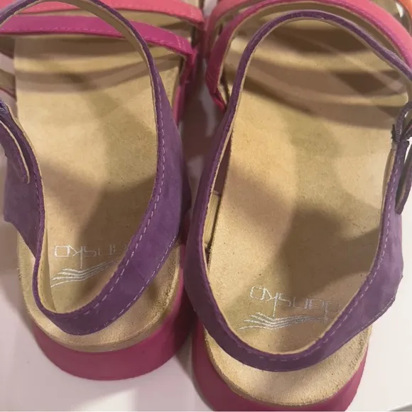 Dansko New Women’s Roxie Sandal Multi Colored Nubuck size 38