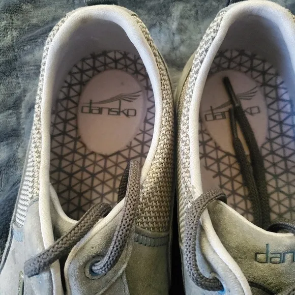 Dansko paisley gray lace up suede waterproof woman's shoes