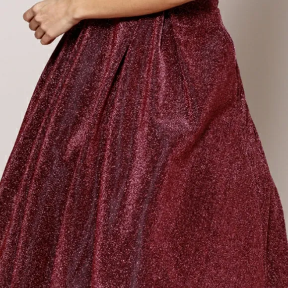Dark rose sparkle formal evening homecoming prom party pageant dress