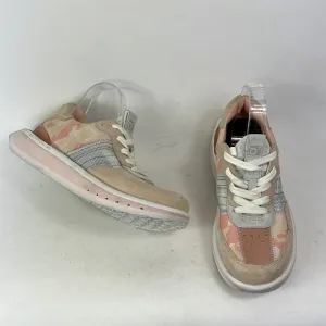 Deckers x Lab pink white waterproof athletic platform running shoes women’s 8