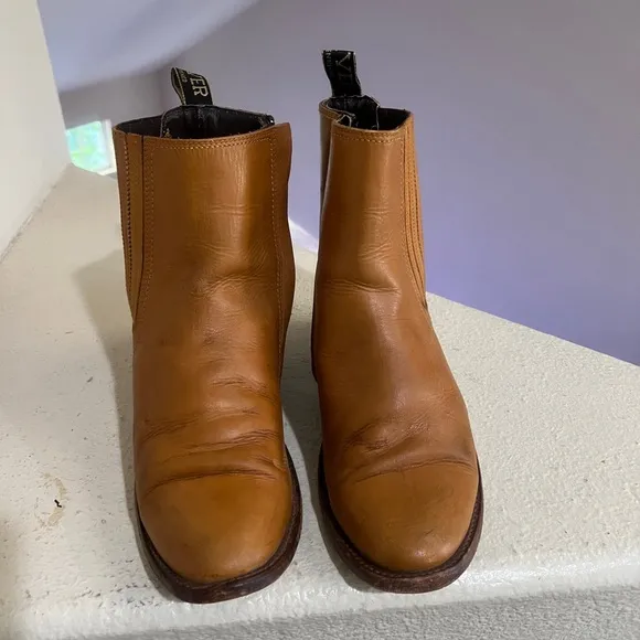 Denver Brand Tan Western Cowboy Boots Ankle Size 9‎ Men Hecho En Mexico
