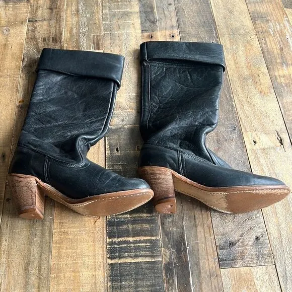 Dexter USA MADE Cowgirl Boots Black Size 5 1/2