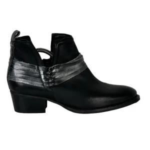 Diba Women's Skyler Boots SZ 8 Low Ankle Bootie Western Knotted Black Biker