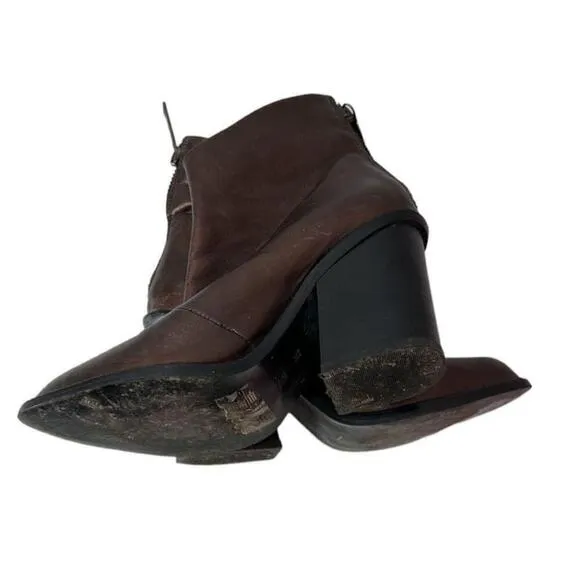 Diesel Ozys Boot leather bronze brown Metallic cowboy  western boho sz 7.5