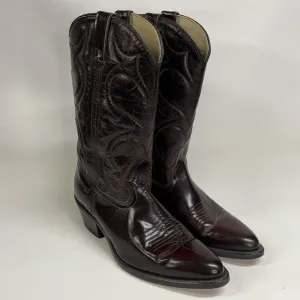 Dingo 8.5 mens vintage western cowboy boots red leather heel