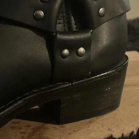 Dingo Black Rev up Mens Motorcycle Harness Leather Boots 10 D