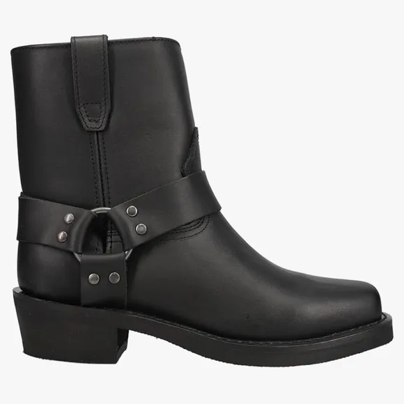 Dingo Black Rev up Mens Motorcycle Harness Leather Boots 10 D